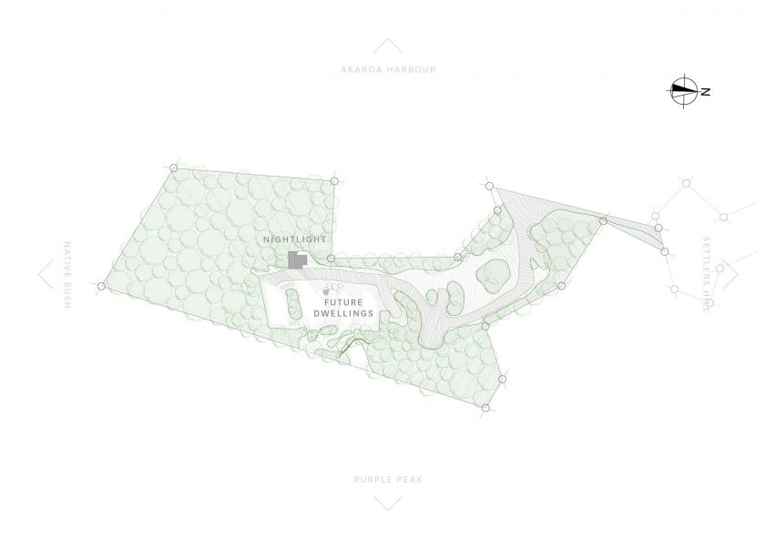 Site plan of the Nightlight shed by Fabric