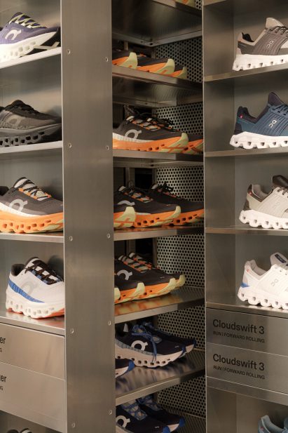 On shoes in metal cabinets