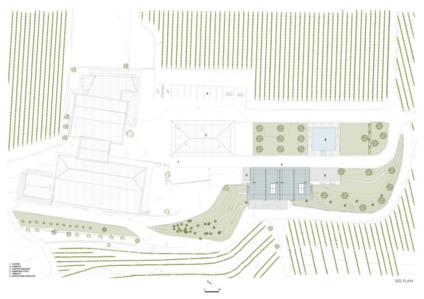 Site plan, Quinta da Faísca apartments by Carlos Castanheira