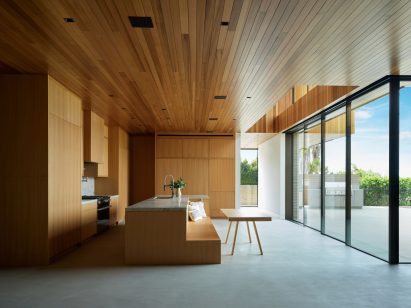 wooden Kitchen with bench island