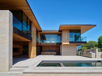 Concrete pool terrace