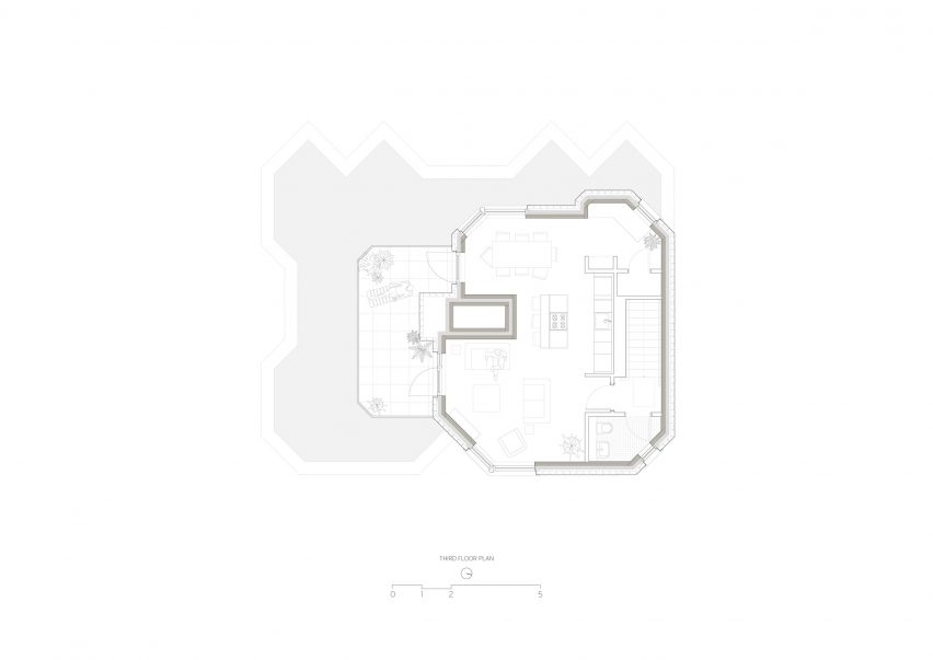 Third floor plan of Simon Square apartments by Fraser/Livingstone
