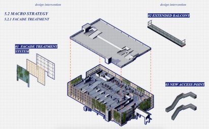 An architectural design intended to house homeless individuals 