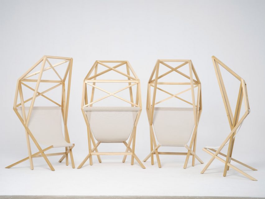 Garden seating made from American tulipwood