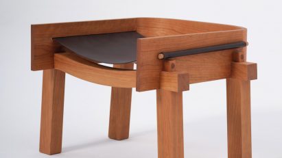 A wooden chair at Slow Spain