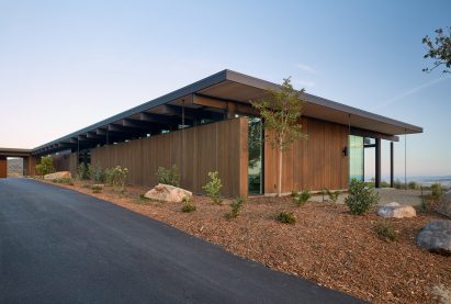 Flat roof on The Sonoma Hilltop New Residence 