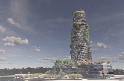 Exterior visualisation of large building