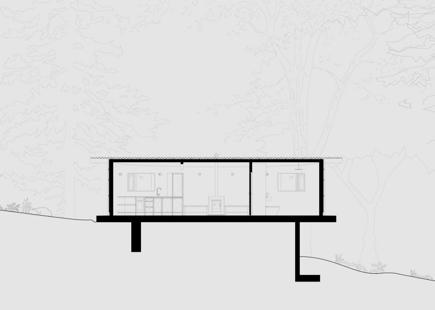 Section of Pool House