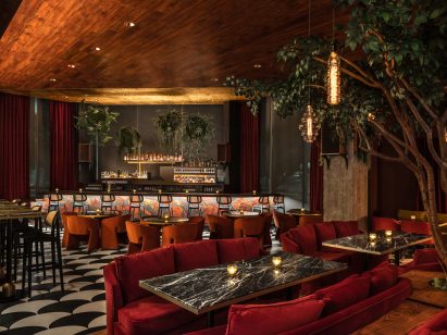The Lymbar dining room