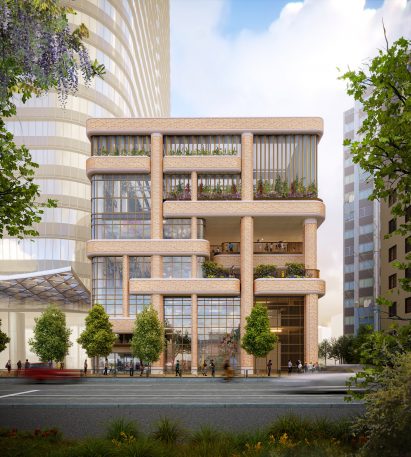 Stacked terraces at The British School by Thomas Heatherwick