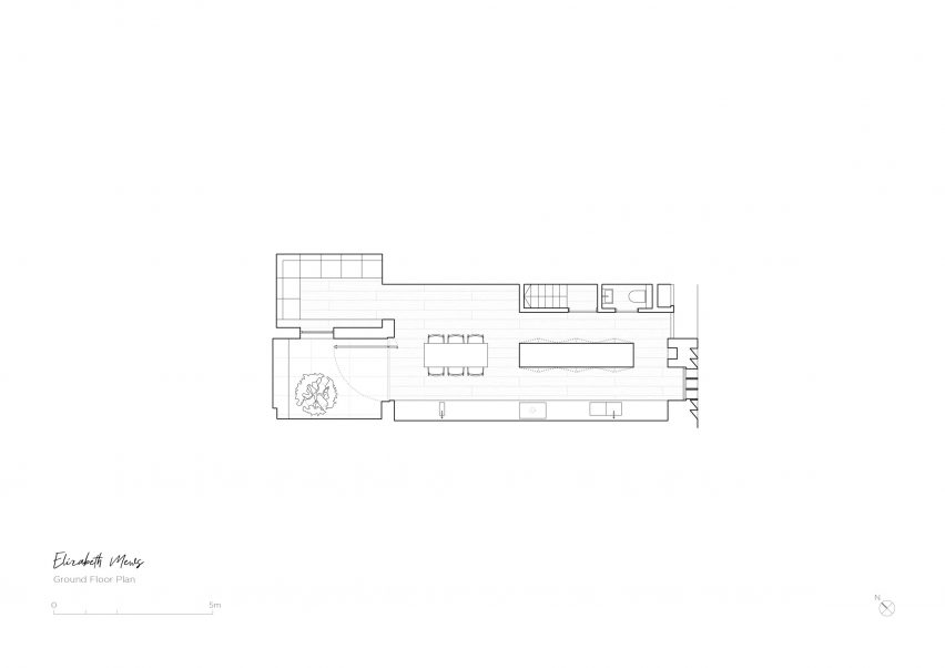 Floor plan of the London mews house designed by Trewhela Williams