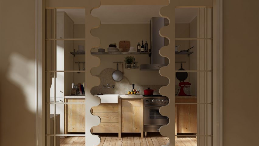 Render of Uncanny Spaces interior by Christoffer Jansson