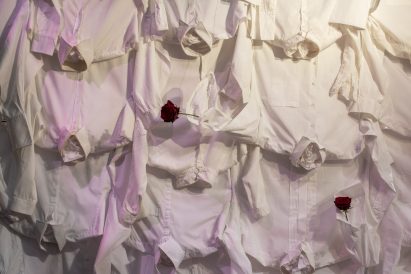 Close-up of dress shirts used for Underbar bar
