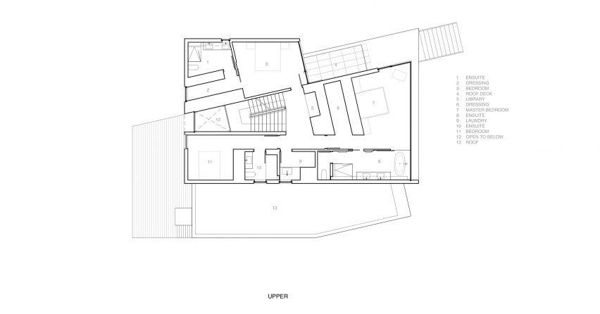 Upper floor plan