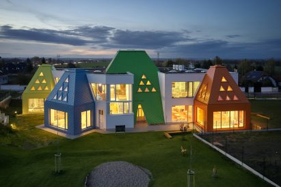 Exterior of Větrník Kindergarten in Czech Republic by Architektura