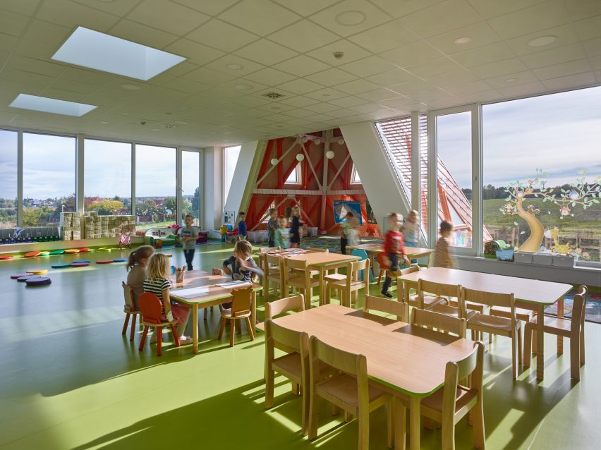 Interior of Větrník Kindergarten in Czech Republic by Architektura