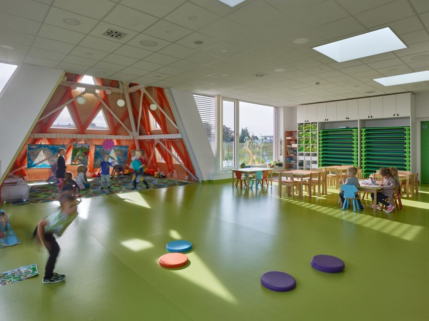 Interior of Větrník Kindergarten in Czech Republic by Architektura