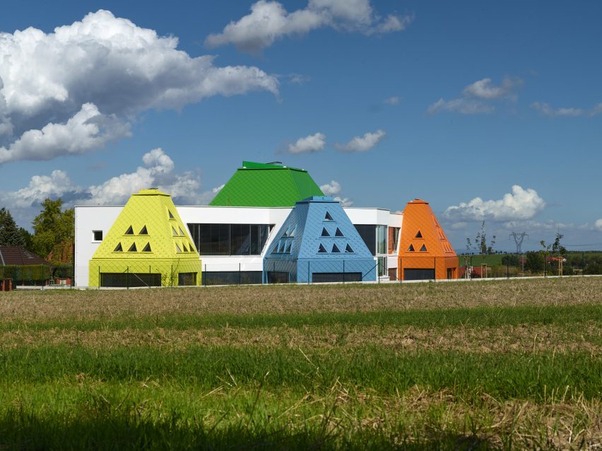 Exterior of Větrník Kindergarten in Czech Republic by Architektura