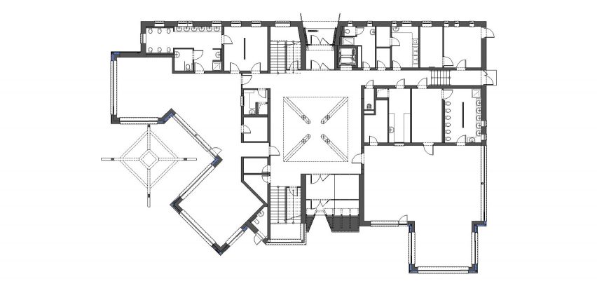 Ground floor plan of Větrník Kindergarten in Czech Republic by Architektura