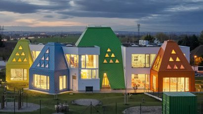 Exterior of Větrník Kindergarten in Czech Republic by Architektura