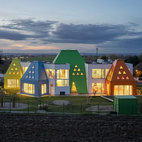 Exterior of Větrník Kindergarten in Czech Republic by Architektura