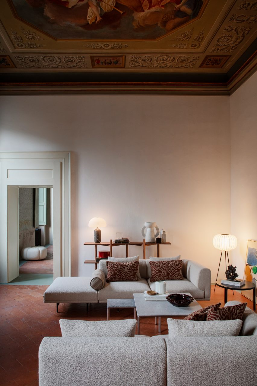 Living space at the Vipp pop-up hotel
