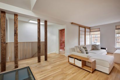 Lounge with skylights