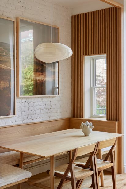 Breakfast nook with dining table