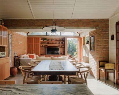 Light-filled living space within brick extension
