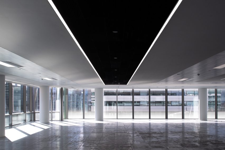 Office floor inside 10 Exchange Square