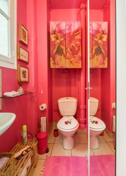 Pink bathroom