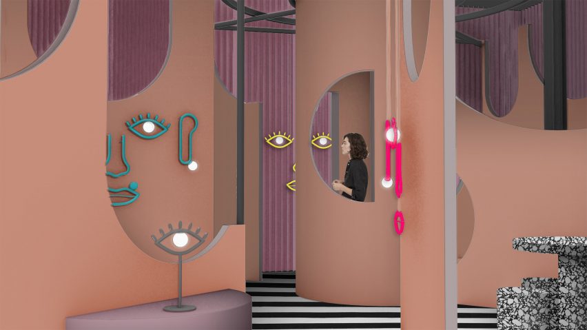 Photo of a person at an installation