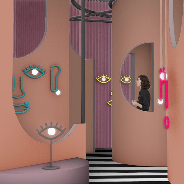 Photo of a person at an installation