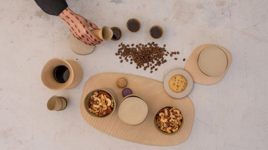 Photo of food and drink on a table