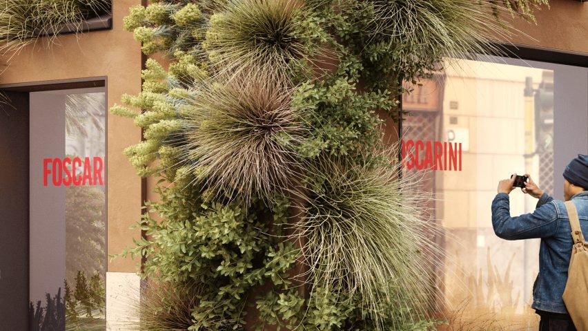 Photo of a building with foliage