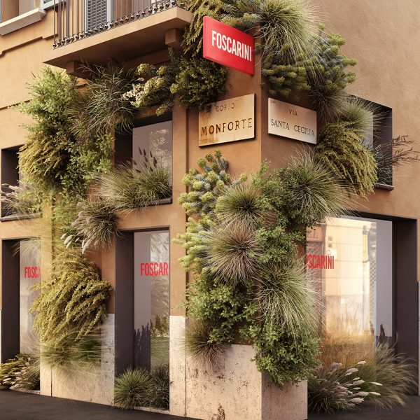 Photo of a building with foliage