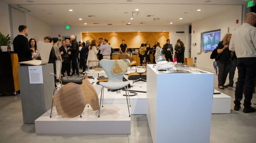 Photo of chairs in an exhibition