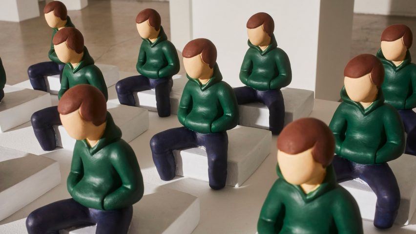 Photo of human-shaped sculptures
