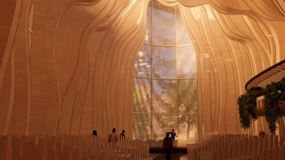 Wooden interior visualisation