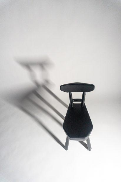 Black Abhito birch wood chair by Ca'lyah