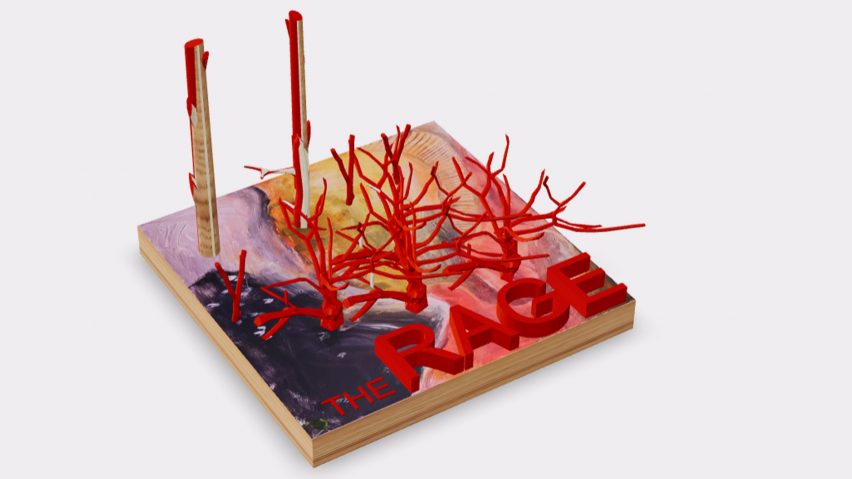 My ArchiSchool student model on a wooden block