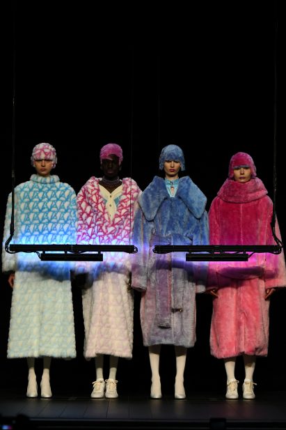 Models on the runway