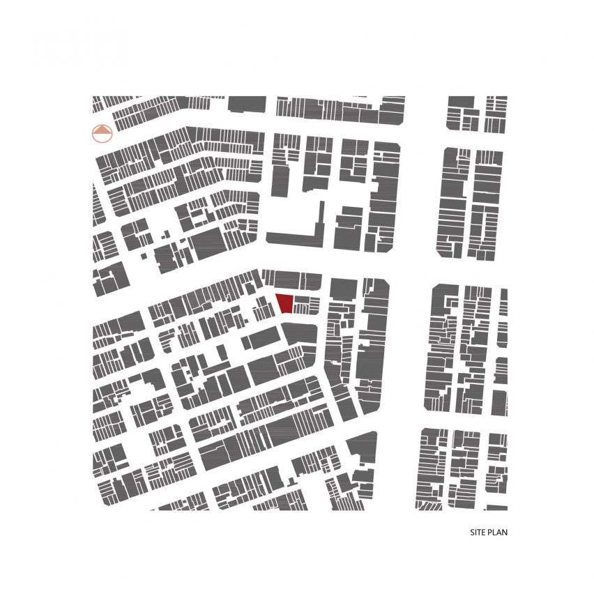 Site plan of the Star House by Atelier Gratia
