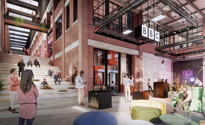 Interior of BBC Birmingham by Glenn Howells Architects