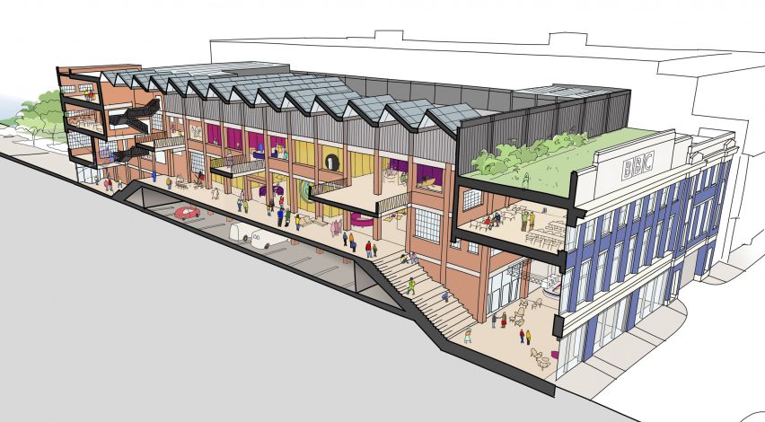 Section for BBC Birmingham headquarters