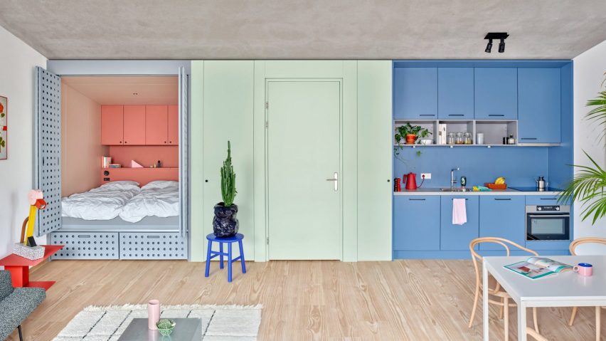 Bedroom cupboards in Domūs Houthaven