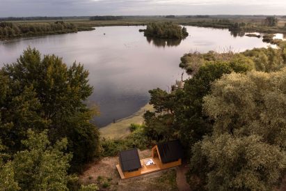 Aerial view of Cabin Anna in the Netherlands by Caspar Schols