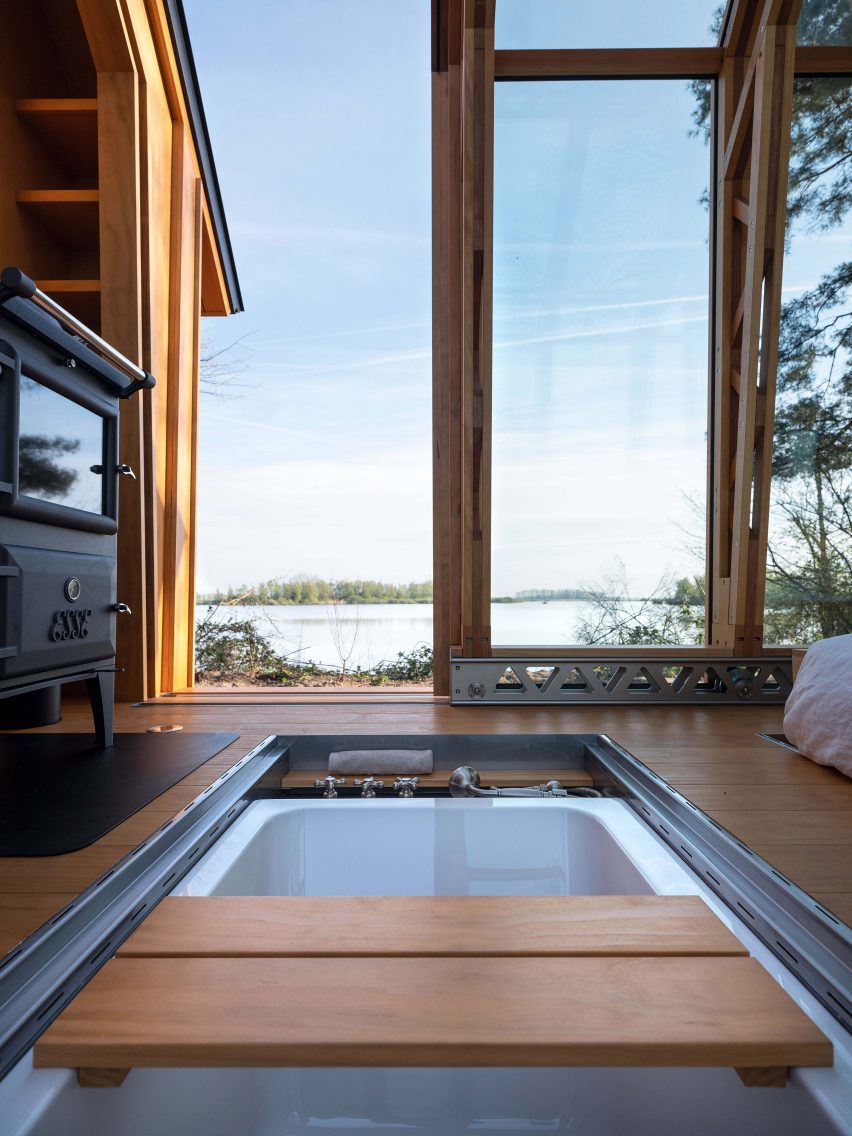 Interior of Cabin Anna in the Netherlands by Caspar Schols