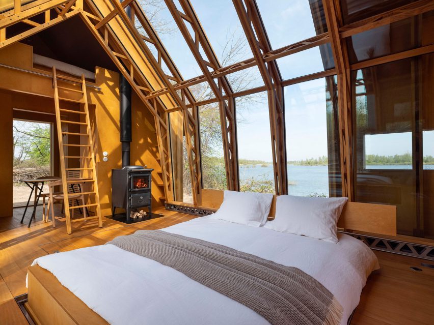 Interior of Cabin Anna in the Netherlands by Caspar Schols