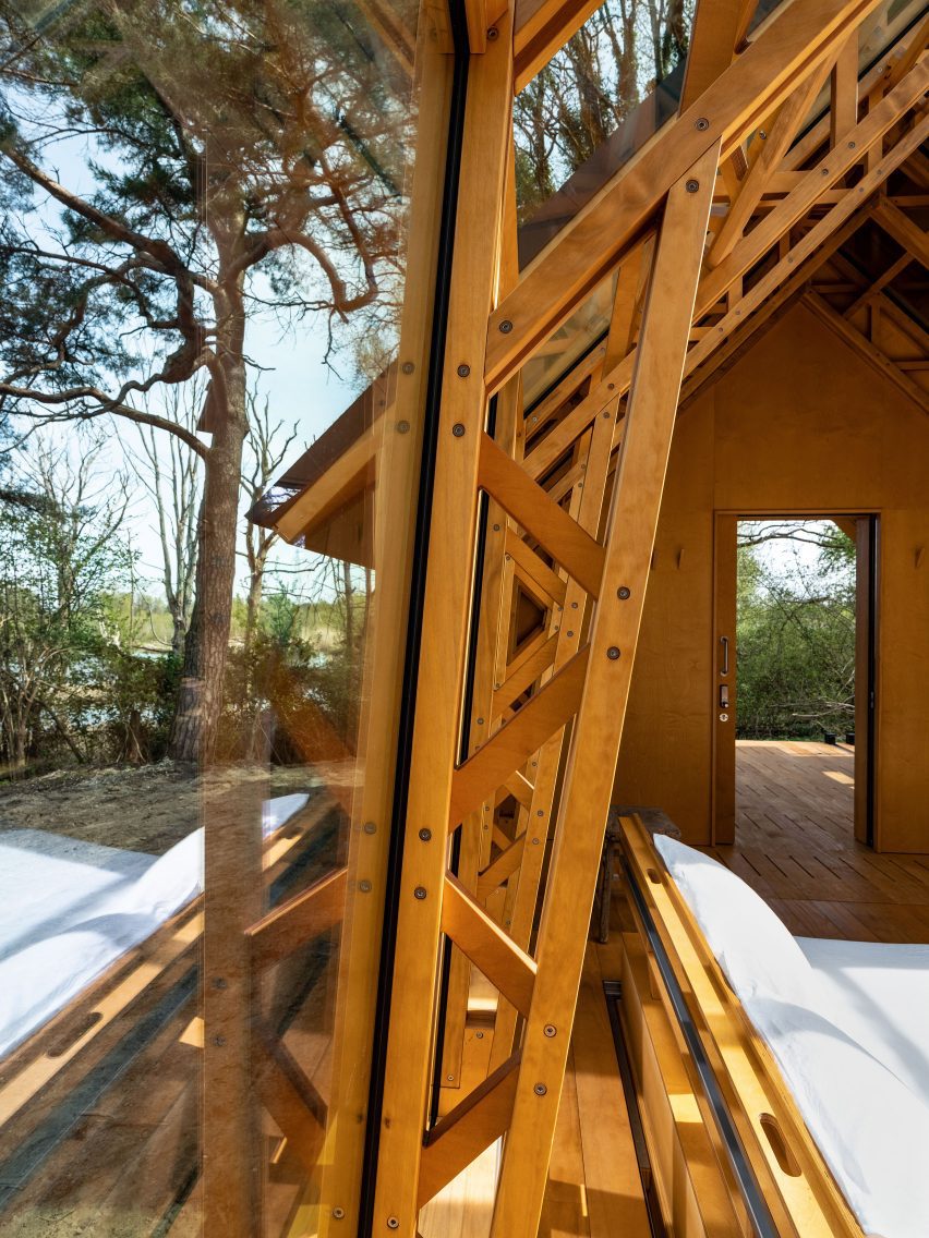 Interior of Cabin Anna in the Netherlands by Caspar Schols